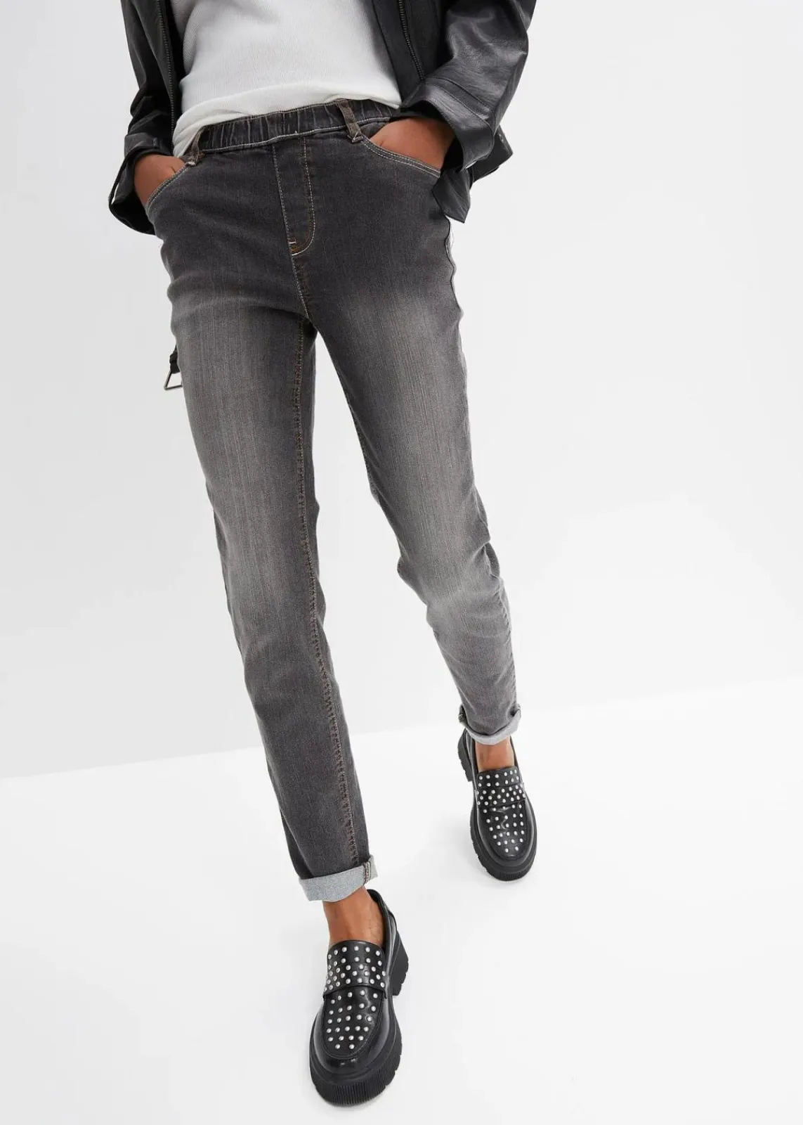 bonprix Bekleidung·Shirts & Tops|Jeans^Jeggings schwarz denim