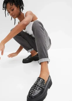 bonprix Bekleidung·Shirts & Tops|Jeans^Jeggings schwarz denim