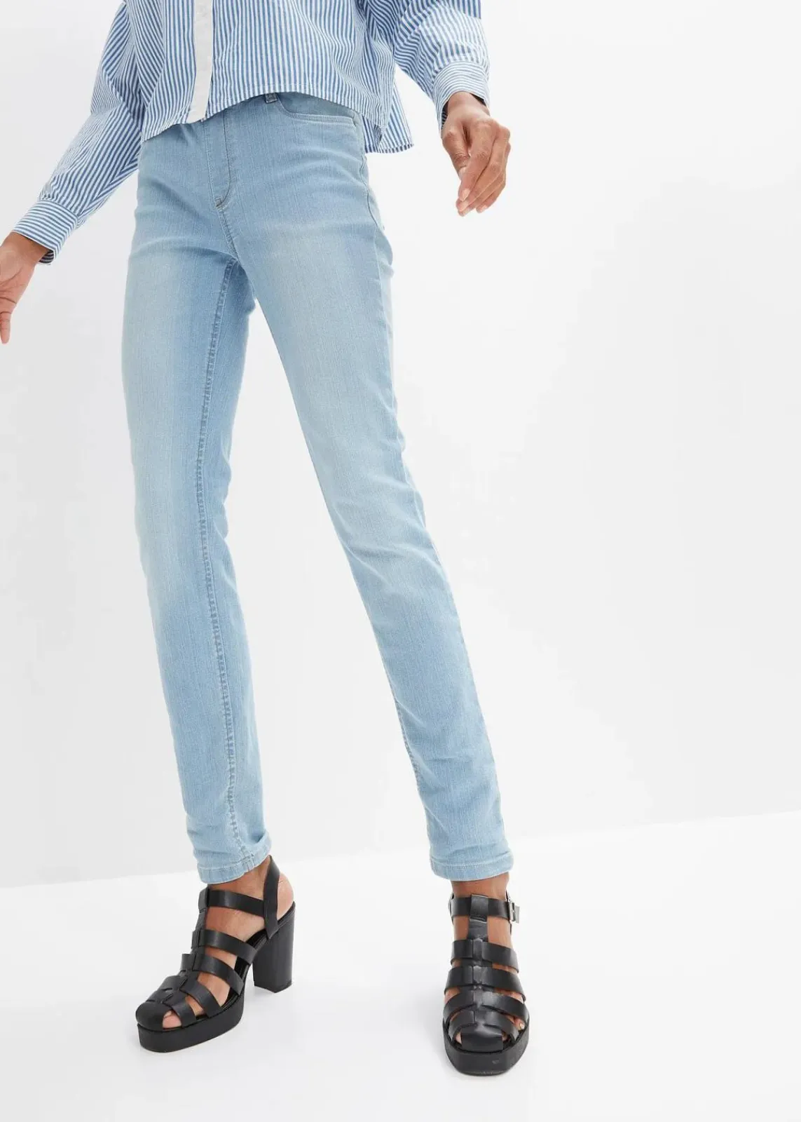 bonprix Jeans|Bekleidung·Shirts & Tops^Jeggings mittelblau denim