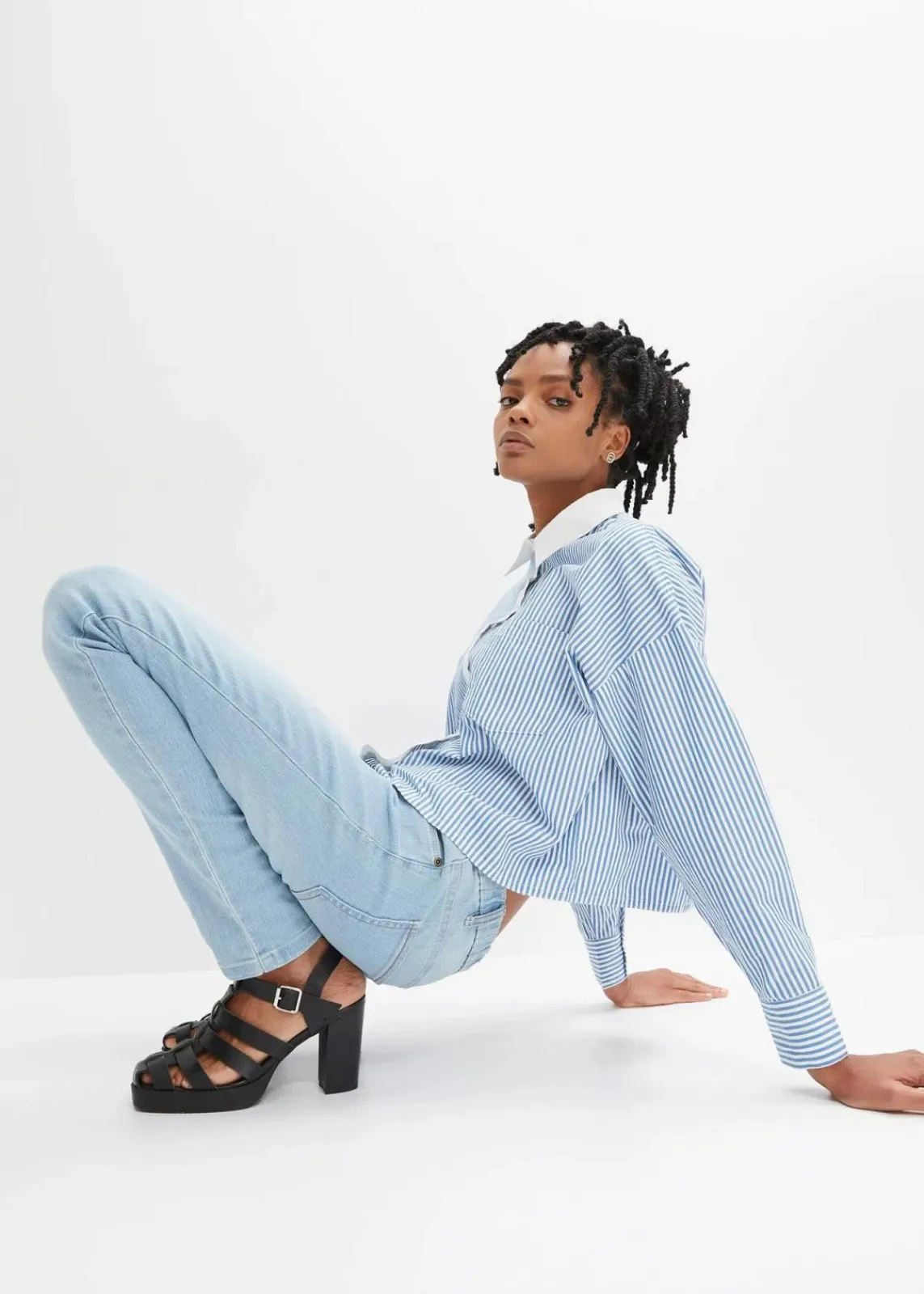 bonprix Jeans|Bekleidung·Shirts & Tops^Jeggings mittelblau denim