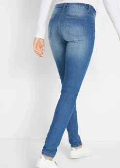 bonprix Jeans|Kurzgrößen^Jeggings Mid Waist, Bequembund blau denim
