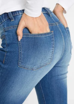 bonprix Jeans|Kurzgrößen^Jeggings Mid Waist, Bequembund blau denim