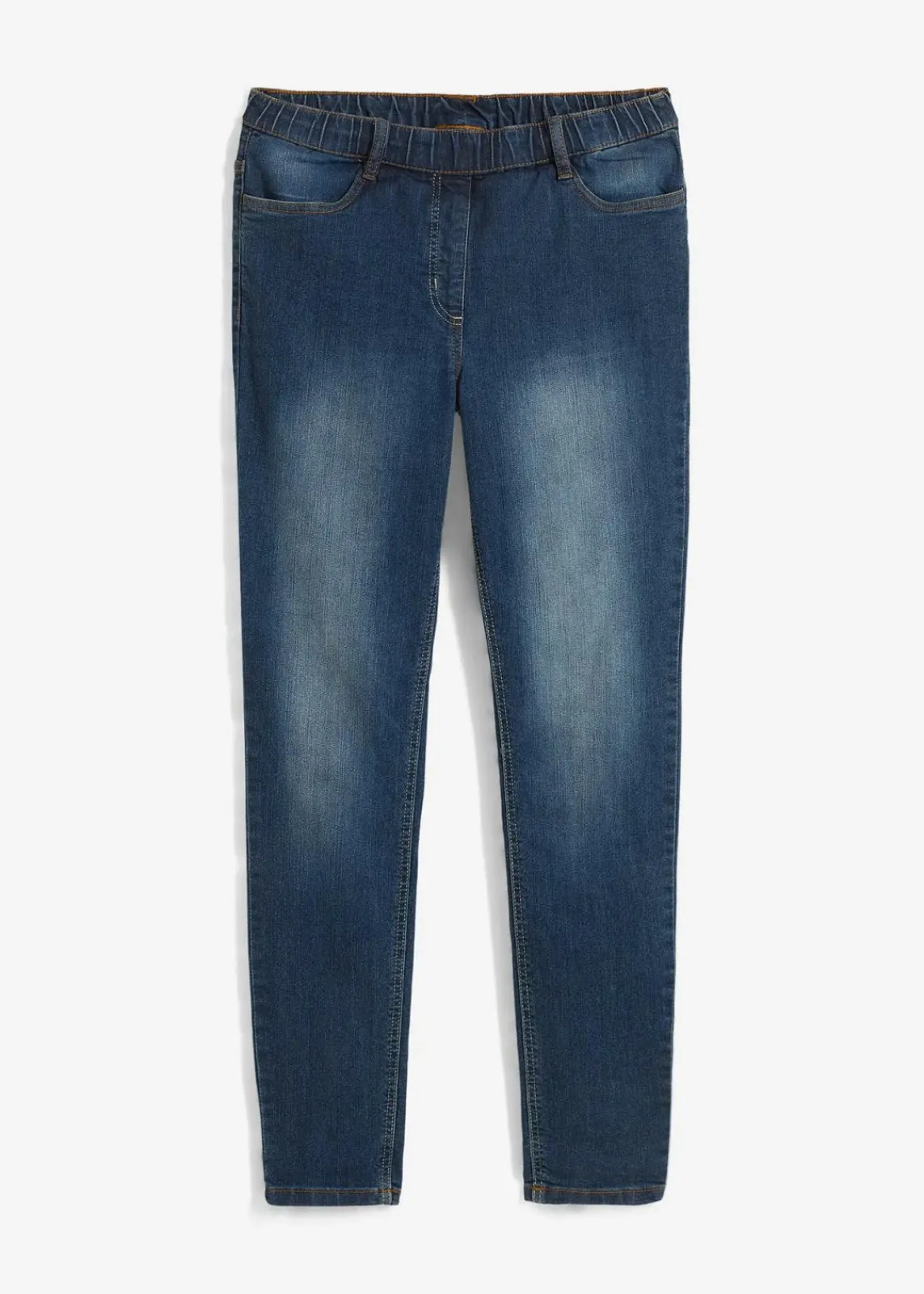 bonprix Jeans|Kurzgrößen^Jeggings Mid Waist, Bequembund nachtblau denim