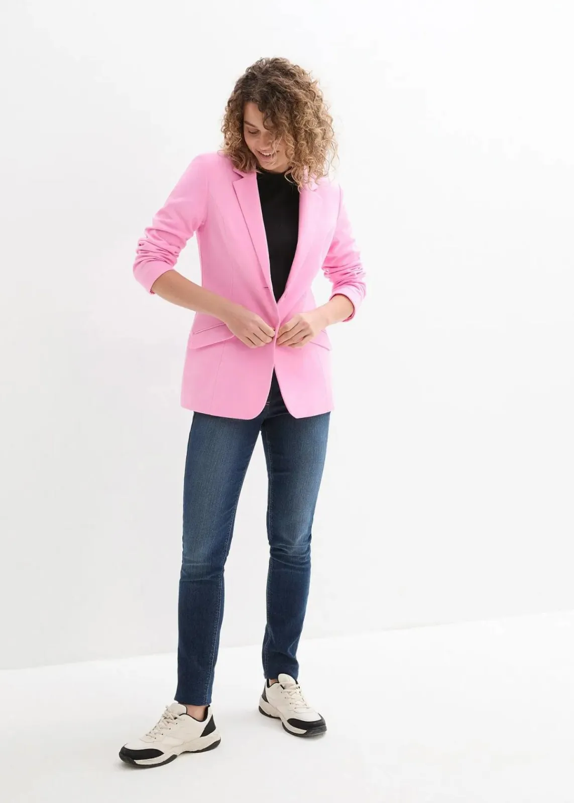 bonprix Jeans|Kurzgrößen^Jeggings Mid Waist, Bequembund nachtblau denim
