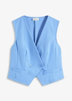 bonprix Bekleidung·Hosen|Jacken & Mäntel^Jersey Anzugweste mittelblau