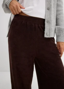 bonprix Bekleidung·Röcke|Bekleidung·Kleider^Jersey Frottee-Hose dunkelbraun
