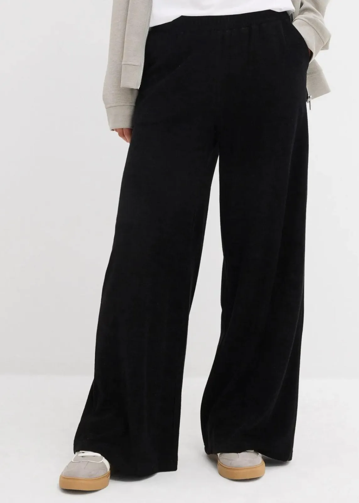 bonprix Hosen|Basics^Jersey Frottee-Hose schwarz