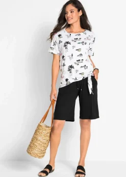 bonprix Bekleidung·Outdoorbekleidung|Bekleidung·Kleider^Jersey-Bermuda schwarz