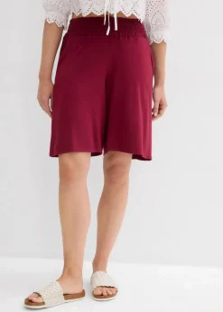 bonprix Nachhaltigere Materialien|Hosen^Jersey-Bermuda aus Viskose-Mix rhododendronrot