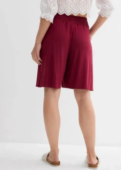 bonprix Nachhaltigere Materialien|Hosen^Jersey-Bermuda aus Viskose-Mix rhododendronrot