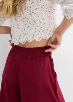 bonprix Nachhaltigere Materialien|Hosen^Jersey-Bermuda aus Viskose-Mix rhododendronrot