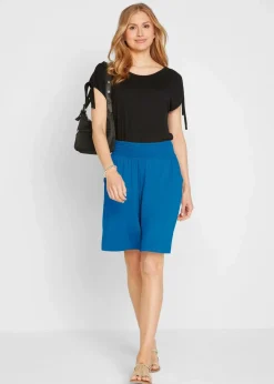 bonprix Nachhaltigere Materialien|Hosen^Jersey-Bermuda aus Viskose-Mix arktikblau