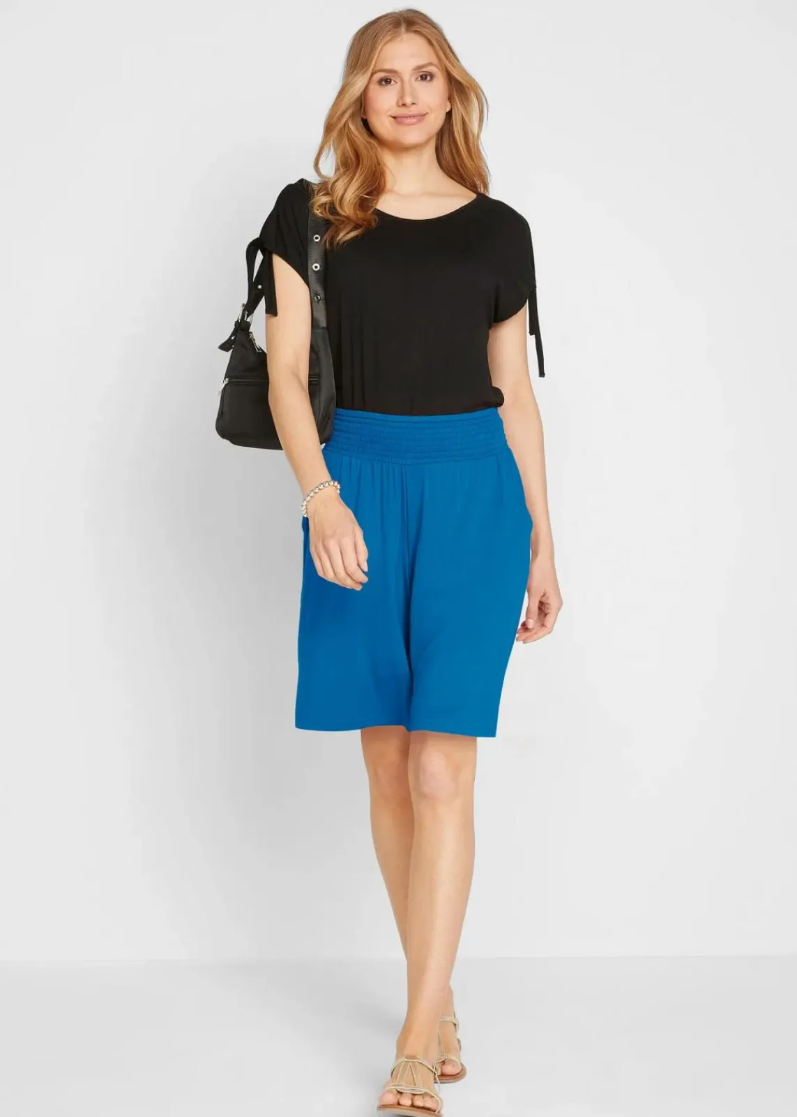 bonprix Nachhaltigere Materialien|Hosen^Jersey-Bermuda aus Viskose-Mix arktikblau
