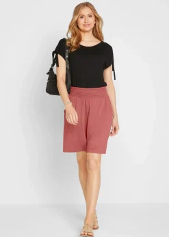 bonprix Nachhaltigere Materialien|Hosen^Jersey-Bermuda aus Viskose-Mix marsalabraun