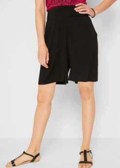 bonprix Bekleidung·Outdoorbekleidung|Bekleidung·Kleider^Jersey-Bermuda aus Viskose-Mix schwarz
