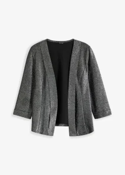 bonprix Bekleidung·Basics|Blazer^Jersey-Blazer schwarz/silber