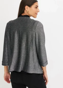 bonprix Bekleidung·Basics|Blazer^Jersey-Blazer schwarz/silber