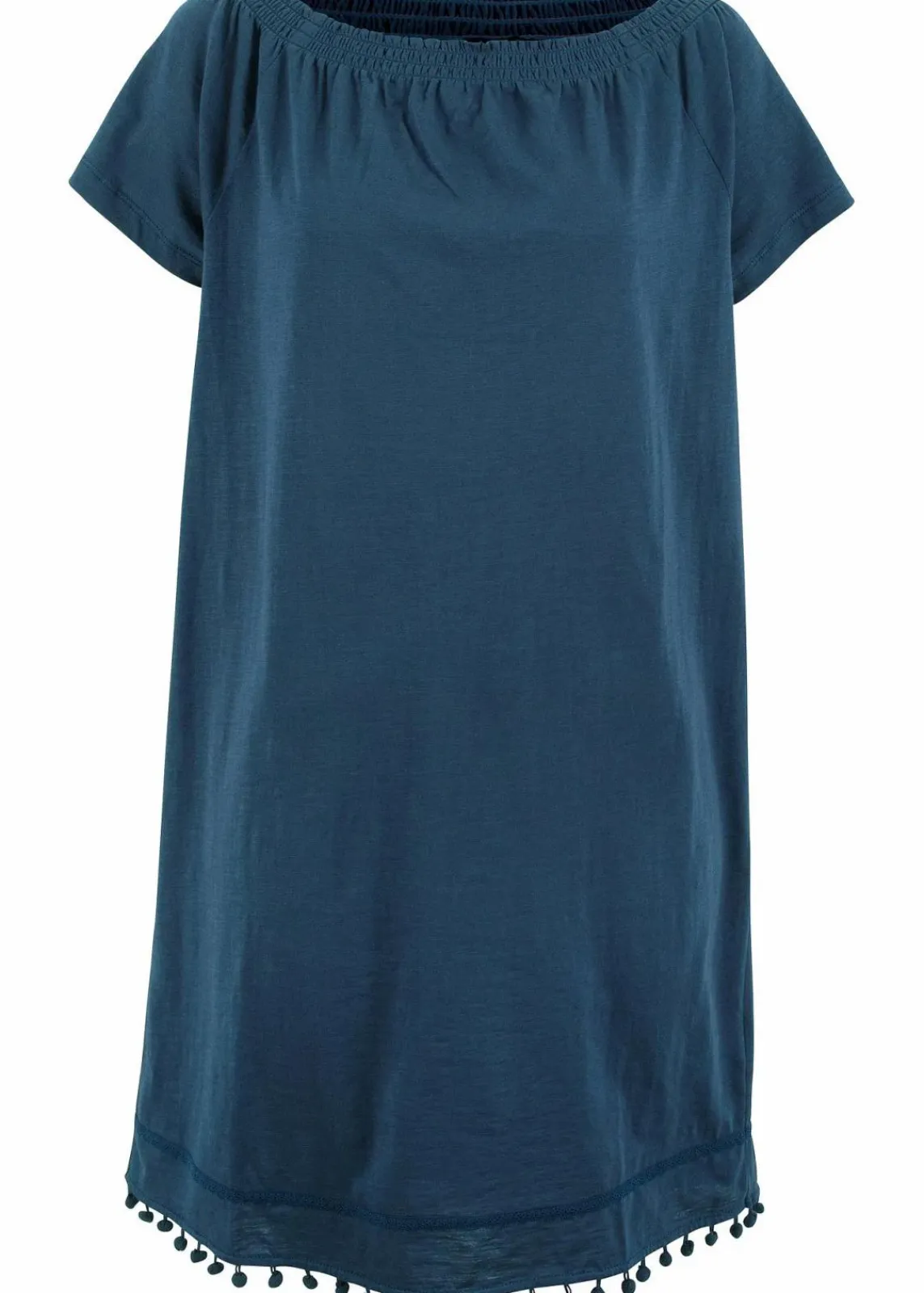 bonprix Kleider^Jersey-Carmenkleid aus reiner Baumwolle dunkelblau