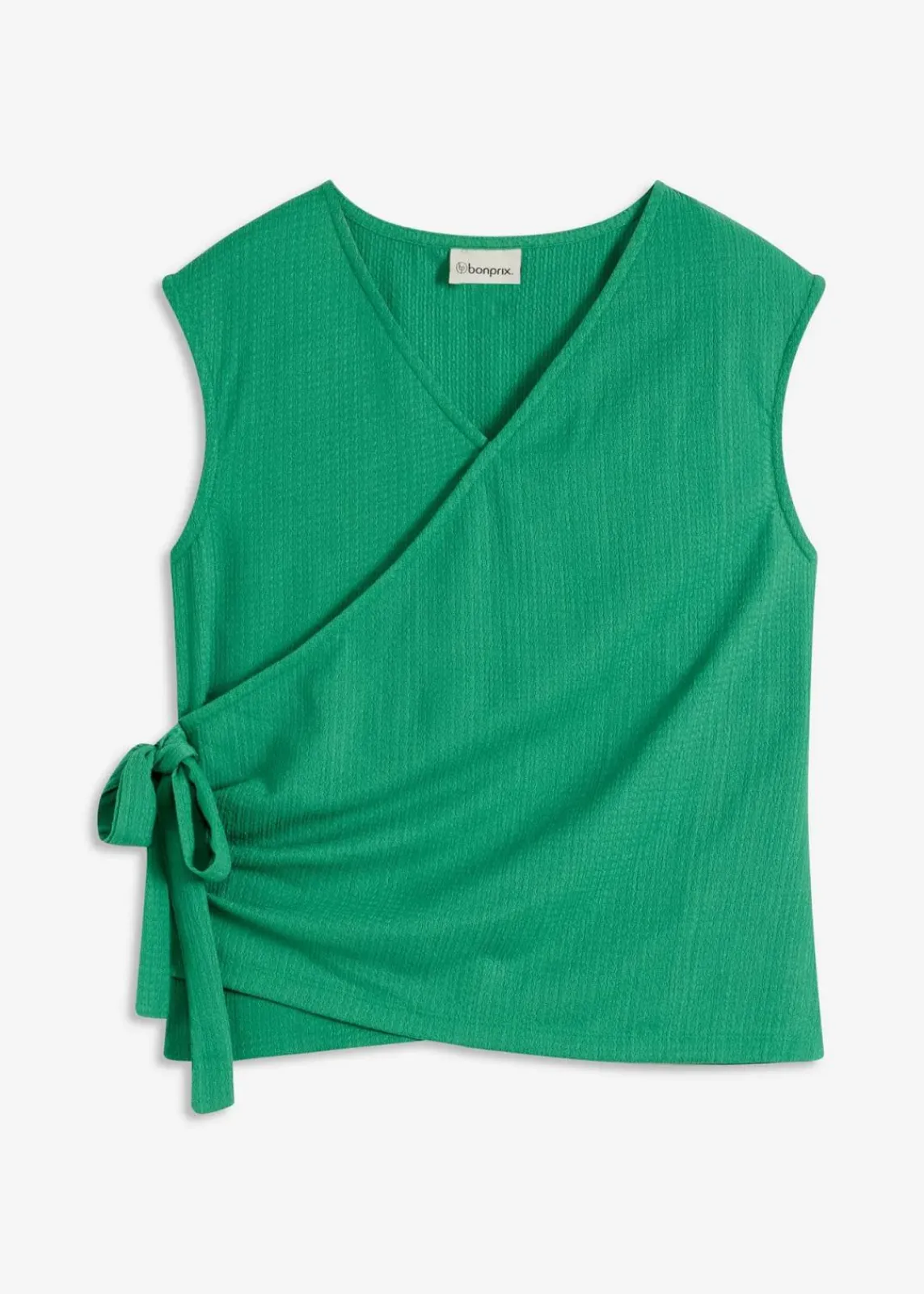 bonprix Shirts & Tops^Jerseycrepe-Shirt in Wickeloptik edelsteingrün