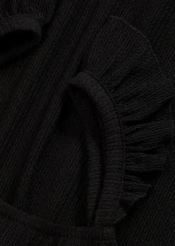 bonprix Shirts & Tops^Jerseycrepe-Top mit Volant-Träger schwarz