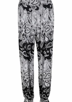 bonprix Bekleidung·Kleider|Hosen^Jersey-Haremshose aus fließendem Viskose-Mix schwarz paisley