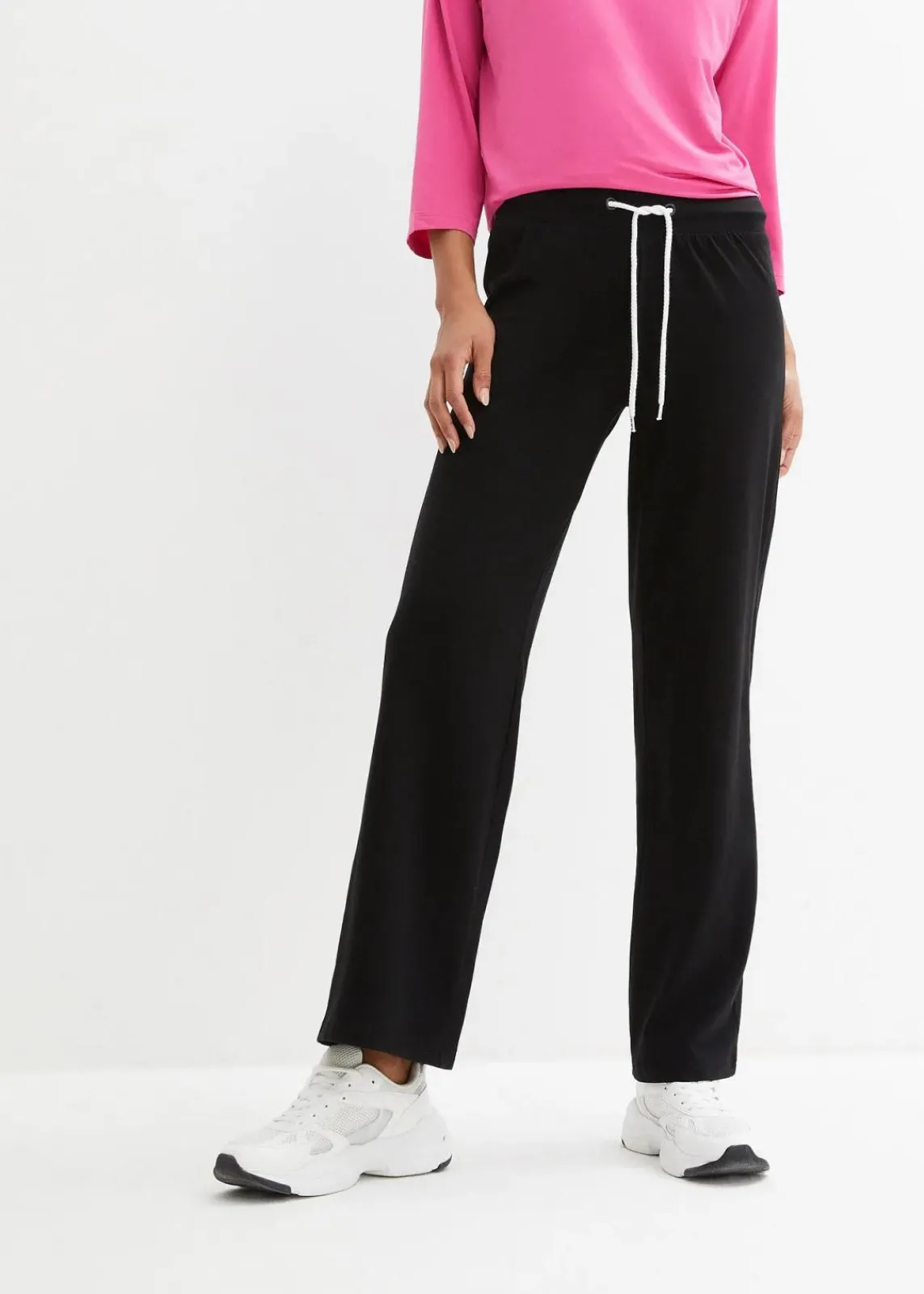 bonprix Bekleidung·Röcke|Bekleidung·Kleider^Jersey-Hose aus Baumwolle mit Stretch schwarz