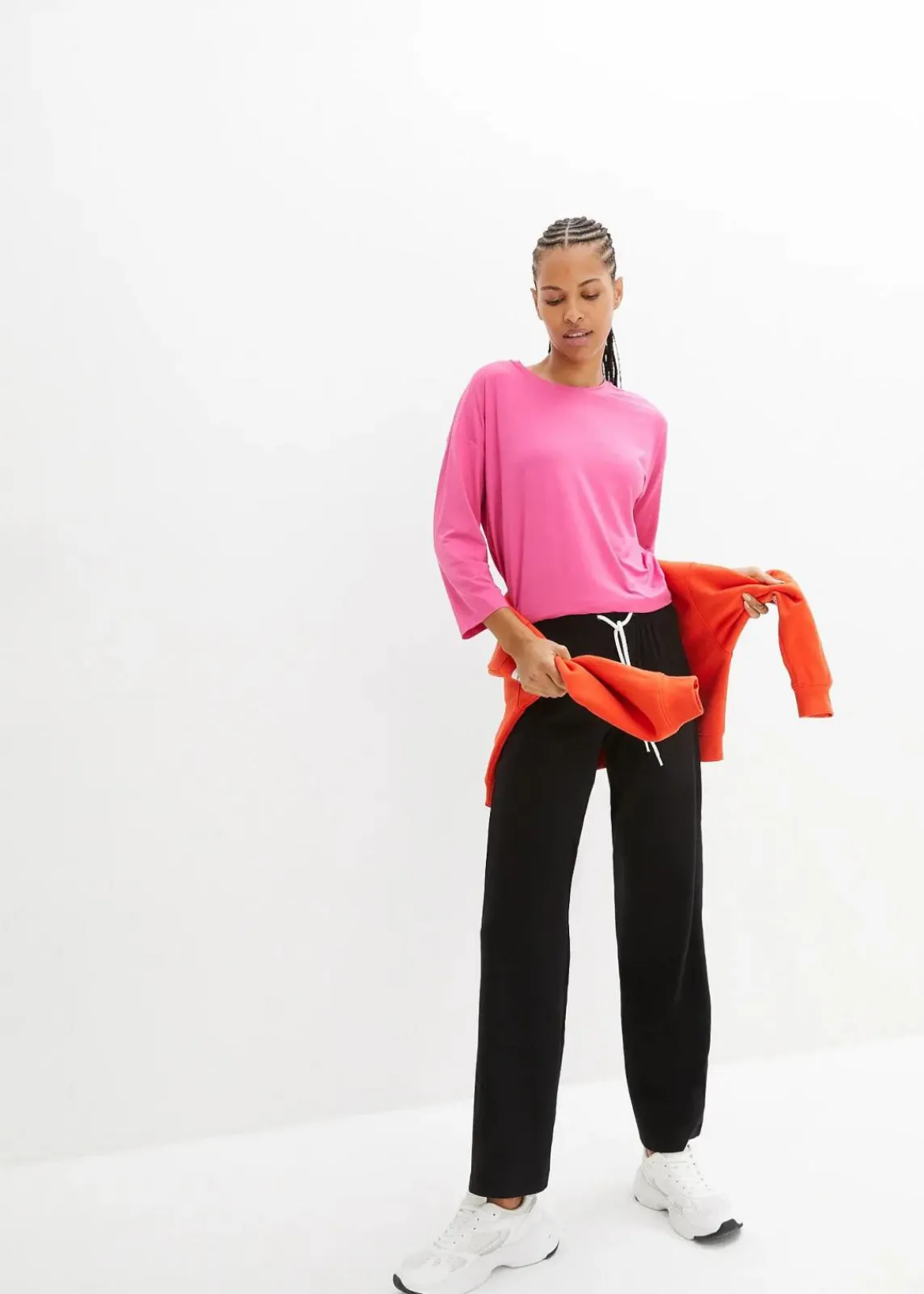 bonprix Bekleidung·Röcke|Bekleidung·Kleider^Jersey-Hose aus Baumwolle mit Stretch schwarz