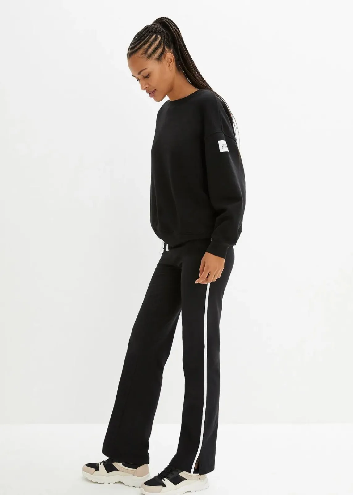 bonprix Bekleidung·Röcke|Bekleidung·Kleider^Jersey-Hose aus Baumwolle mit Stretch schwarz