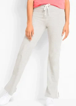 bonprix Bekleidung·Röcke|Bekleidung·Kleider^Jersey-Hose aus Baumwolle mit Stretch (2er Pack) schwarz + hellgrau meliert