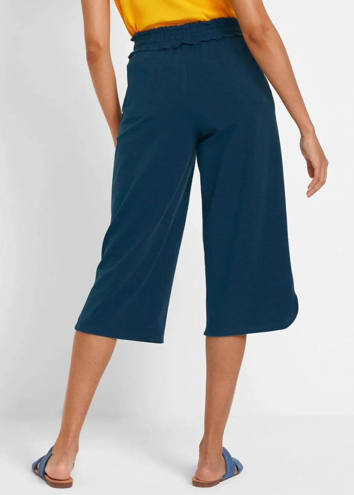 bonprix Hosen^Jersey-Hose aus Baumwoll-Mix blaupetrol