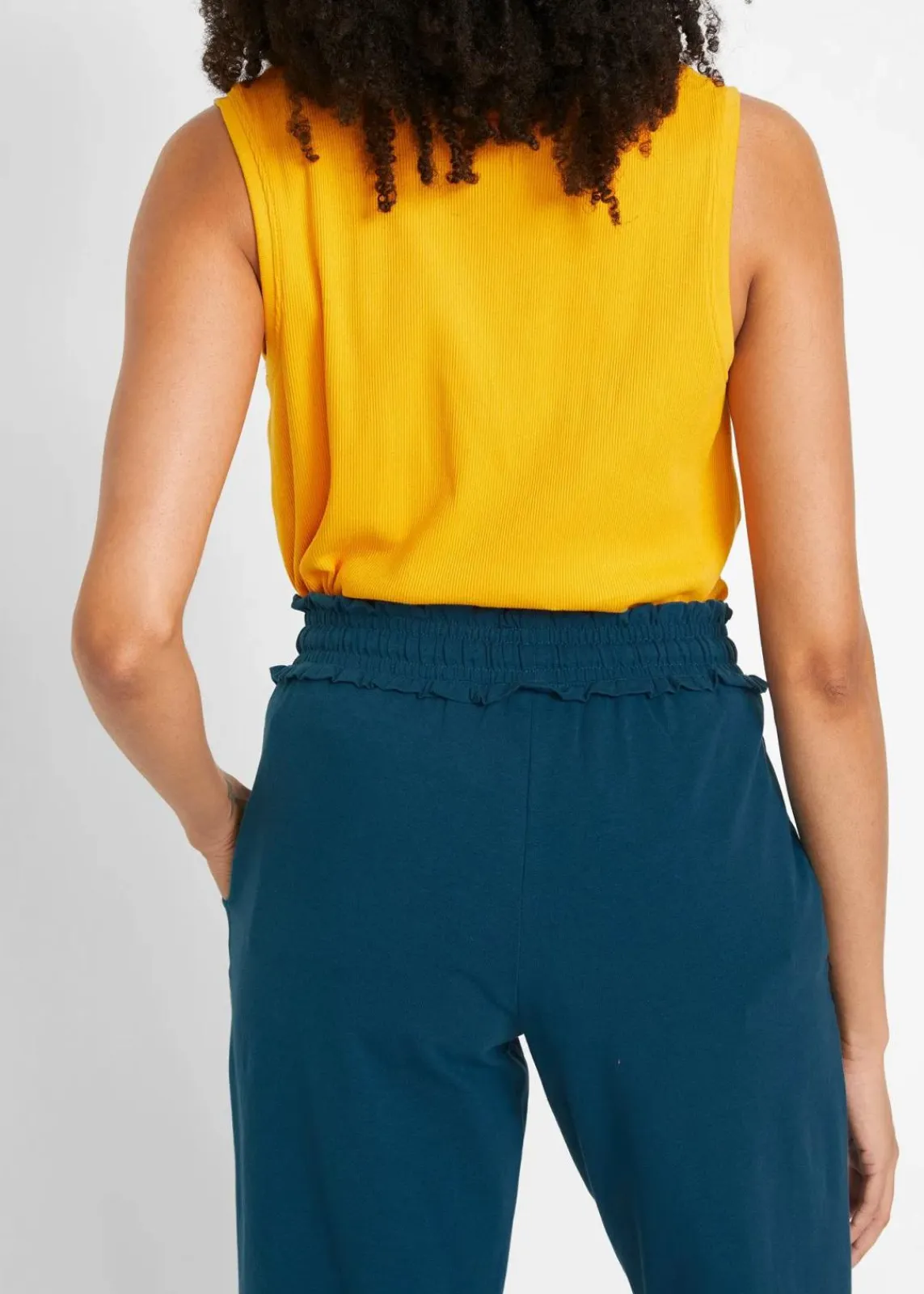 bonprix Hosen^Jersey-Hose aus Baumwoll-Mix blaupetrol