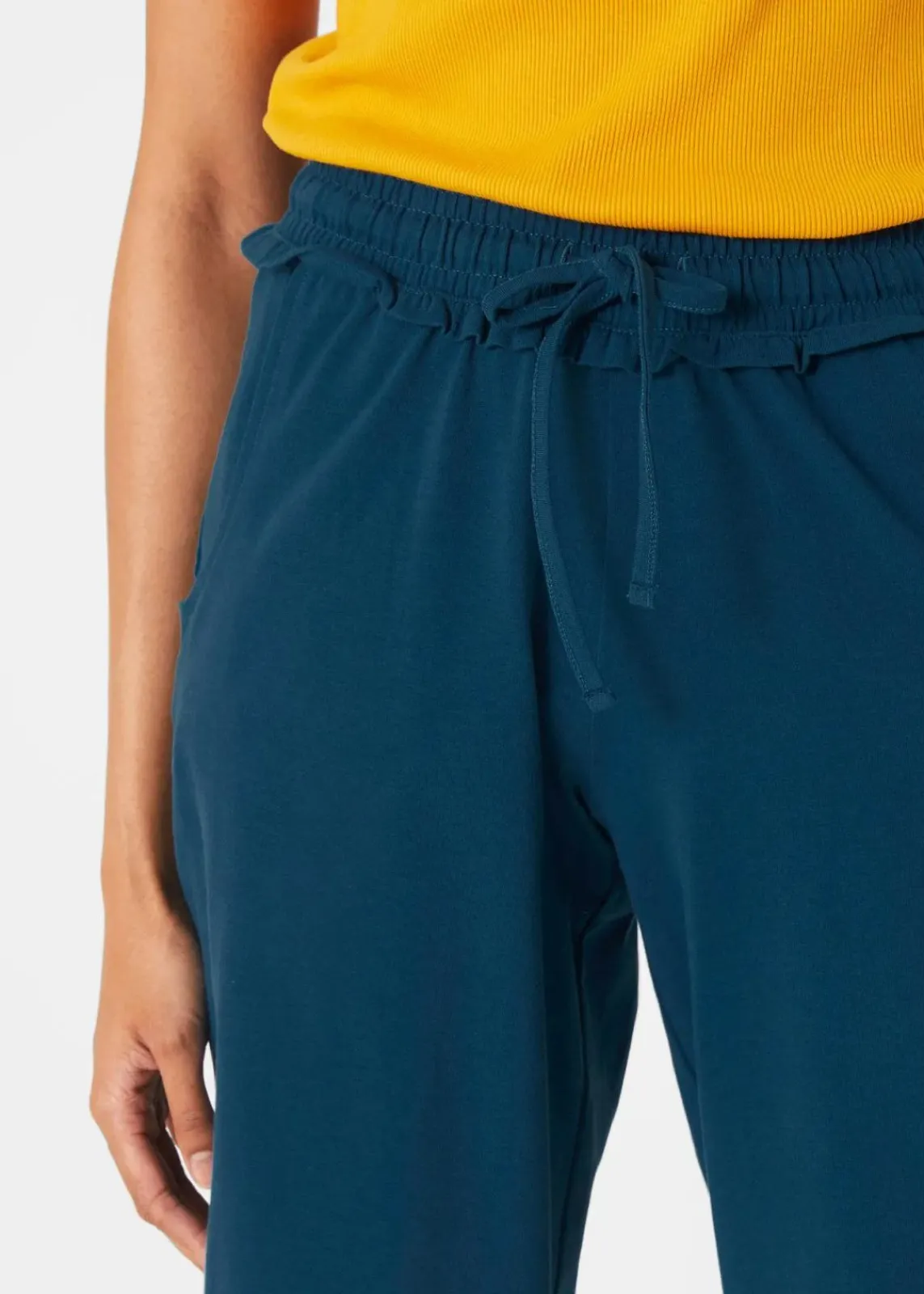 bonprix Hosen^Jersey-Hose aus Baumwoll-Mix blaupetrol