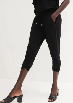 bonprix Bekleidung·Kleider|Hosen^Jersey-Hose aus Baumwoll-Mix schwarz