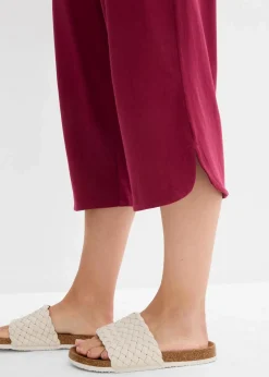 bonprix Hosen^Jersey-Hose aus Baumwoll-Mix rhododendronrot