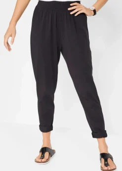 bonprix Bekleidung·Kleider|Hosen^Jerseyhose aus Baumwoll-Mix schwarz