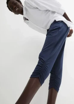 bonprix Hosen|Bekleidung·Kleider^Jersey-Hose aus Baumwoll-Mix dunkelblau