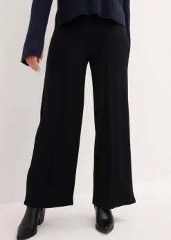 bonprix Bekleidung·Blusen & Tuniken|Bekleidung·Kleider^Jersey-Hose aus bequemen Punto di Roma schwarz