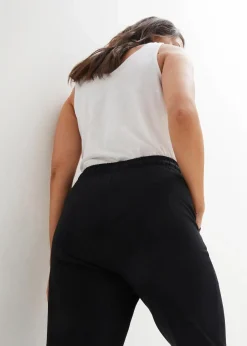 bonprix Bekleidung·Kleider|Hosen^Jersey-Hose aus elastischem Baumwoll-Mix schwarz