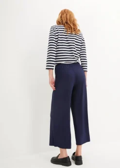 bonprix Hosen|Nachhaltigere Materialien^Jersey-Hose aus fließendem Viskose-Mix, 7-8-Länge dunkelblau