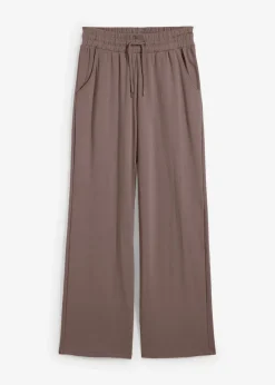 bonprix Bekleidung·Kleider|Nachhaltigere Materialien^Jersey-Hose aus Interlock lehmbraun