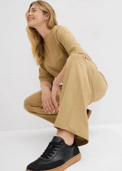 bonprix Hosen|Zweiteiler & Sets^Jersey-Hose aus Interlock khakibraun