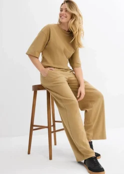 bonprix Hosen|Zweiteiler & Sets^Jersey-Hose aus Interlock khakibraun