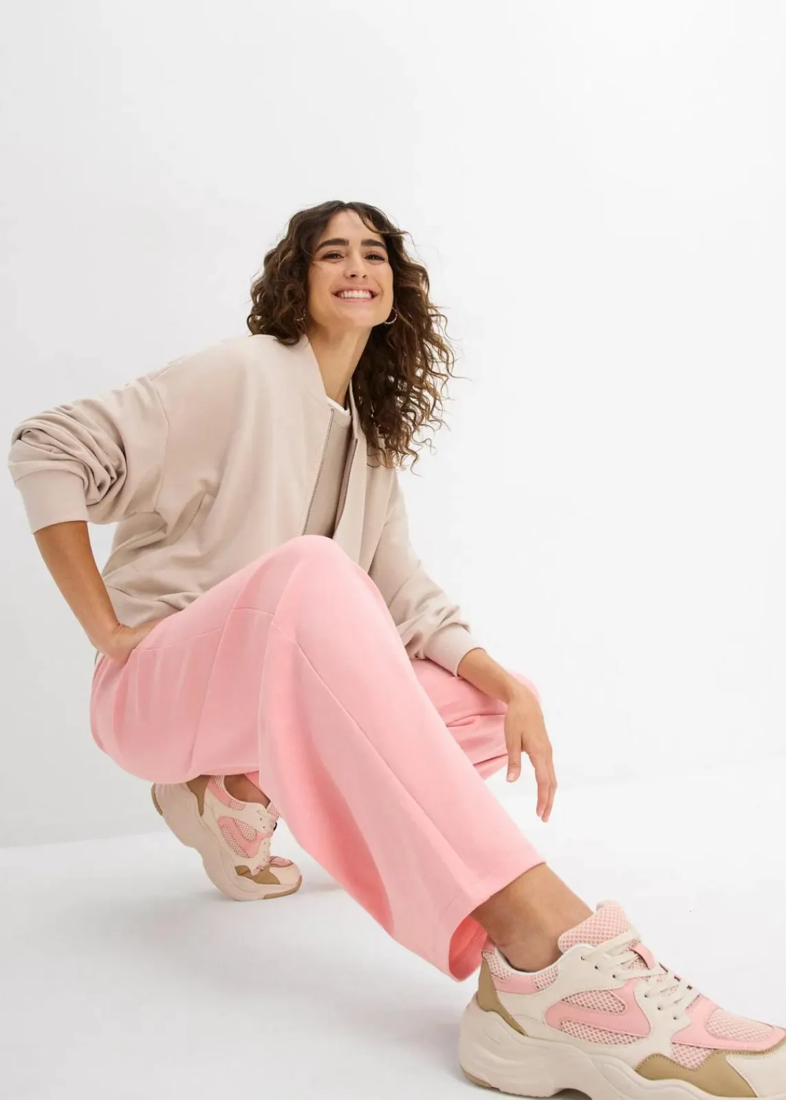 bonprix Hosen|Zweiteiler & Sets^Jersey-Hose aus Interlock softrosa