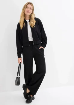 bonprix Hosen|Zweiteiler & Sets^Jersey-Hose aus Interlock schwarz