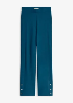 bonprix Bekleidung·Kleider|Hosen^Jersey-Hose aus Punto di Roma blaupetrol