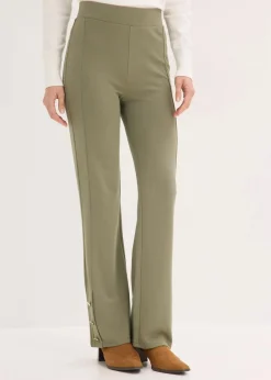 bonprix Hosen|Bekleidung·Kleider^Jersey-Hose aus Punto di Roma oliv