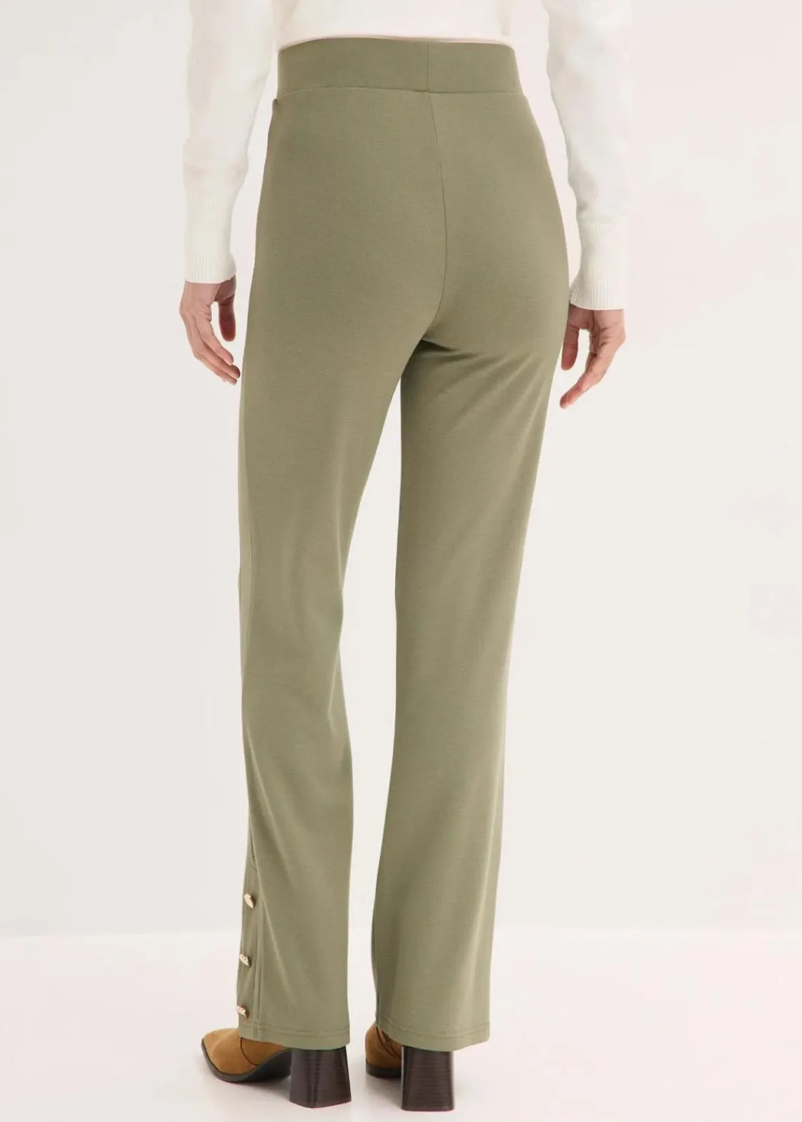 bonprix Hosen|Bekleidung·Kleider^Jersey-Hose aus Punto di Roma oliv