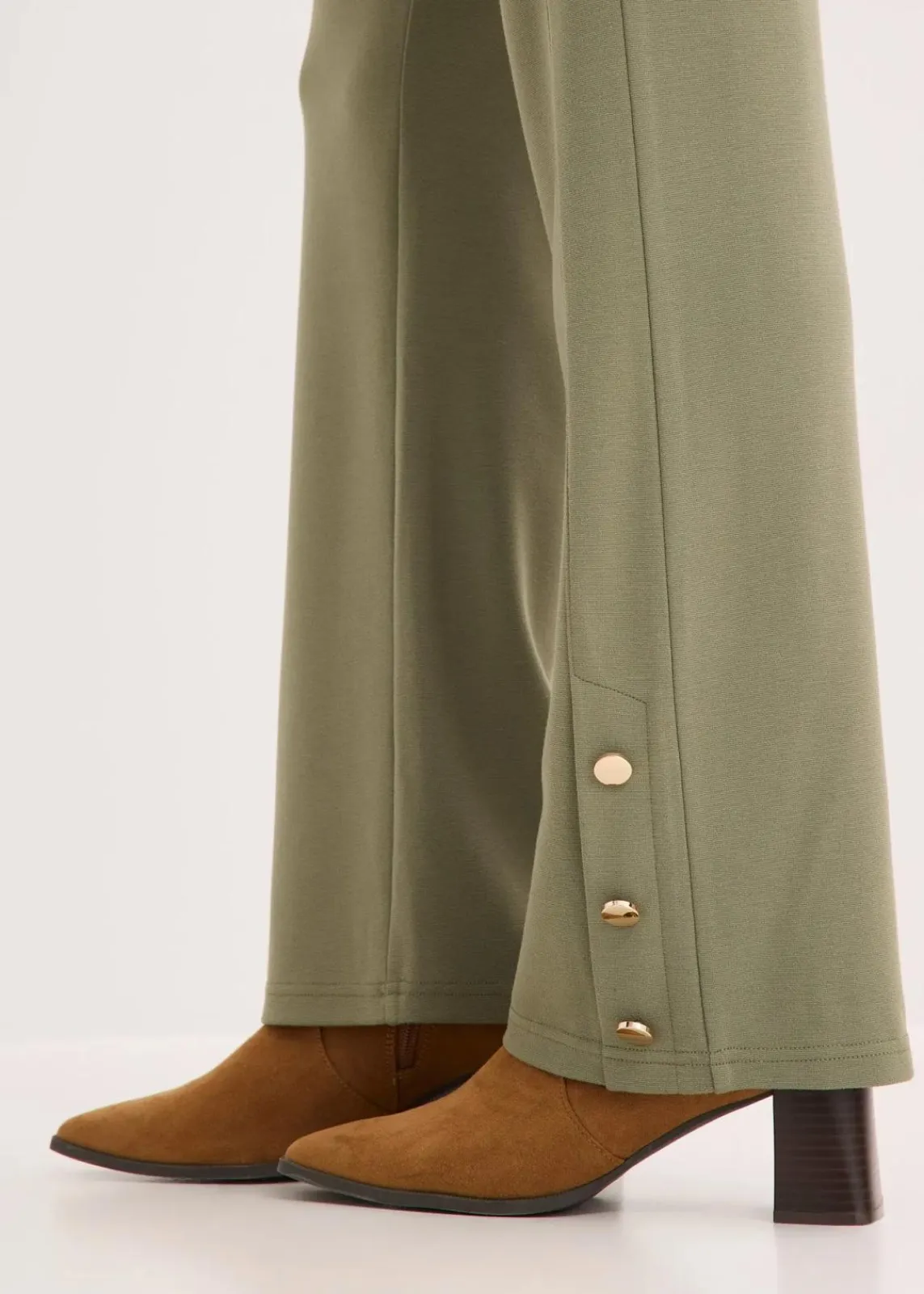 bonprix Hosen|Bekleidung·Kleider^Jersey-Hose aus Punto di Roma oliv