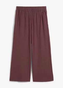 bonprix Hosen|Bekleidung·Kleider^Jersey-Hose aus Rippe mit Bequembund terrabraun