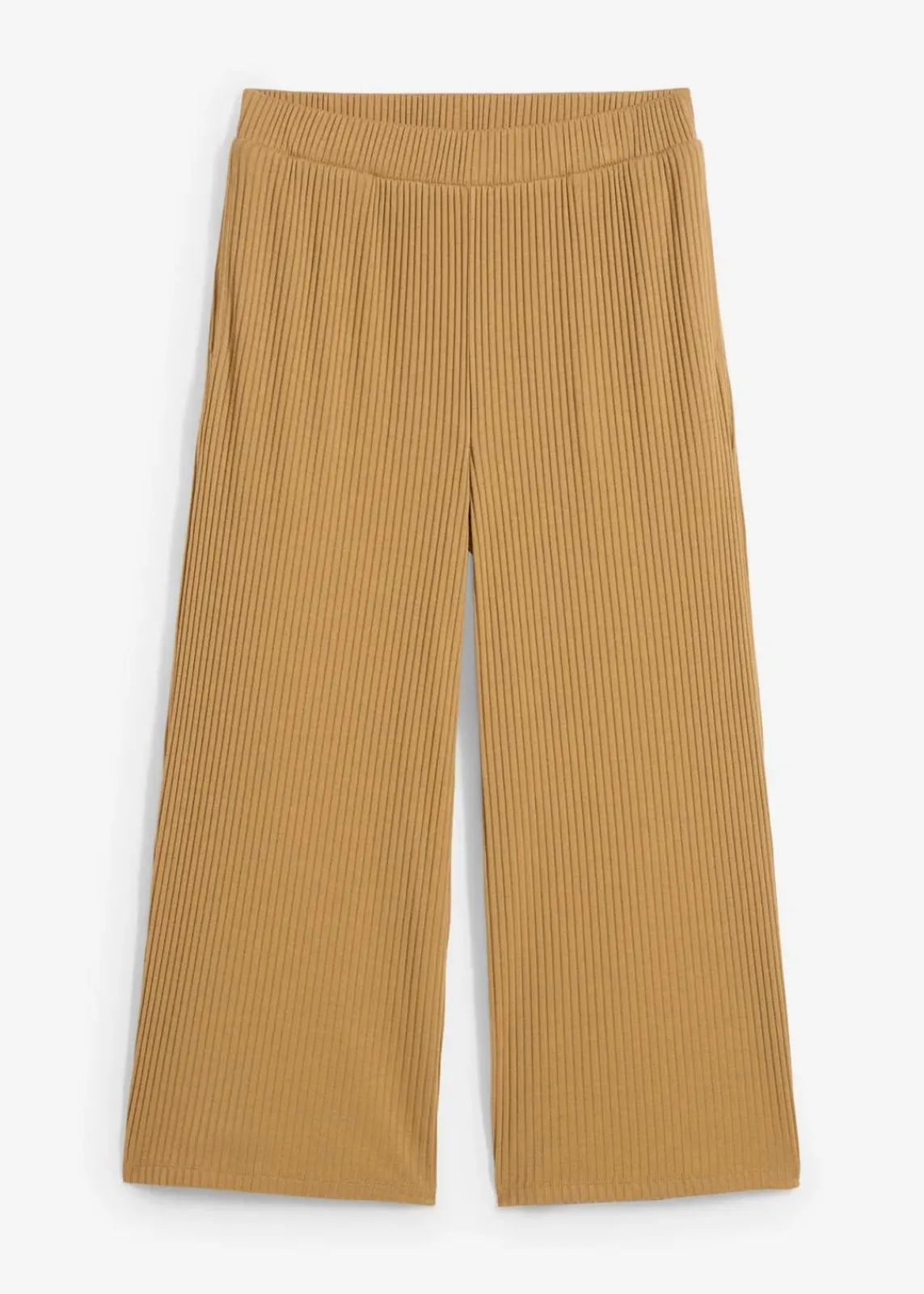 bonprix Hosen|Bekleidung·Kleider^Jersey-Hose aus Rippe mit Bequembund khakibraun